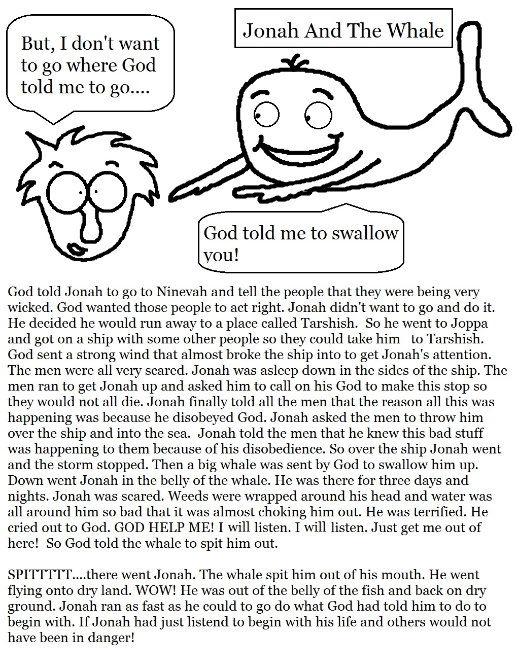 Jonah and the whale sunday school lesson 3